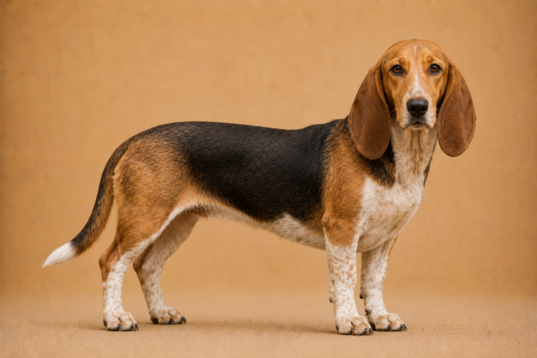 Basset artésien normand – illustration générée par IA