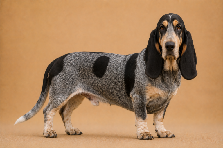 Basset bleu de Gascogne – illustration générée par IA