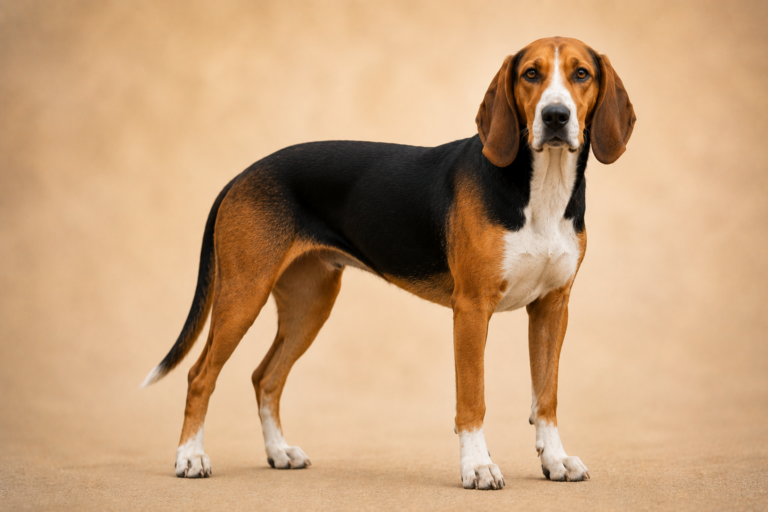 Chien courant Finnois – illustration générée par IA