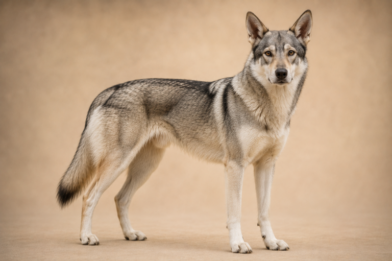 Chien Loup de Saarloos – illustration générée par IA