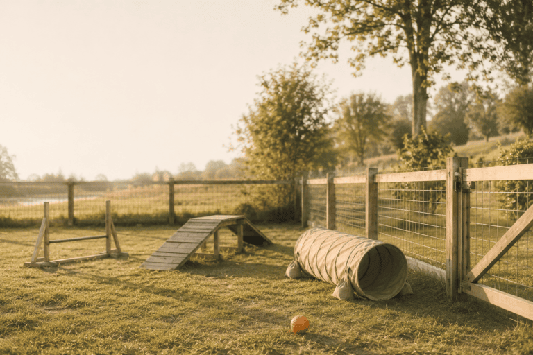 Illustration : Parc canin clôturé